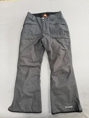 Columbia Women's Ski Snowboard Pants S Short Gray Omni-Heat Snow Pants Zip Pocke